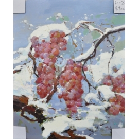 趙虎燮油畫  葡萄樹-1(y14343 畫作系列 - 油畫 - 油畫風景-)  此作品僅現場展售